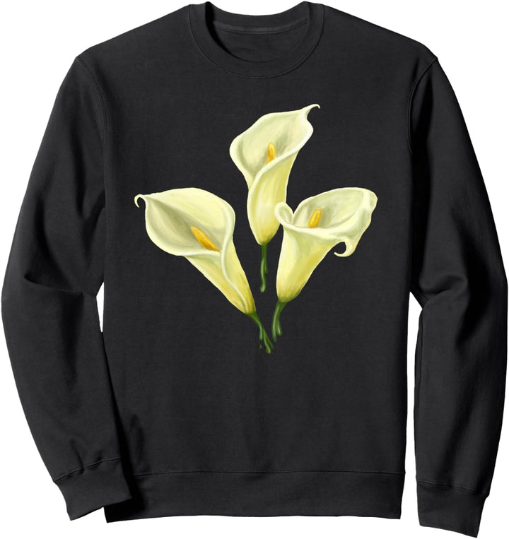 Calla Lilies Flower Floral Watercolor Spring Lily Sweatshirt