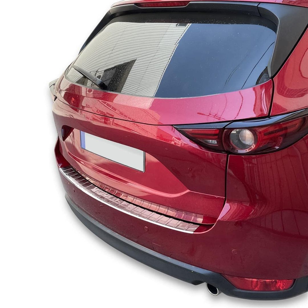 Ladekantenschutz Edelstahl CHROM kompatibel für MAZDA CX-5 II | ab BJ 2017 | mit Abkantung | premium