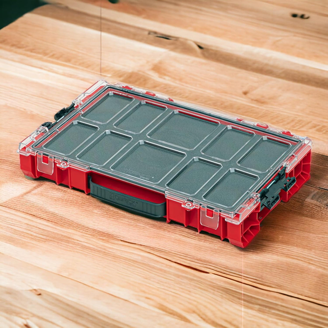 Qbrick System Pro Organizer 100 Mfi Red Ultra HD Sortimentskasten Sortierkasten Schraubenbox Sortier