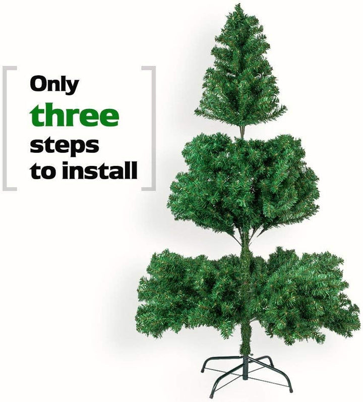 LEADZM 180/210/240cm Künstlicher Weihnachtsbaum, Tannenbaum künstlich mit Metallständer, Christbaum,