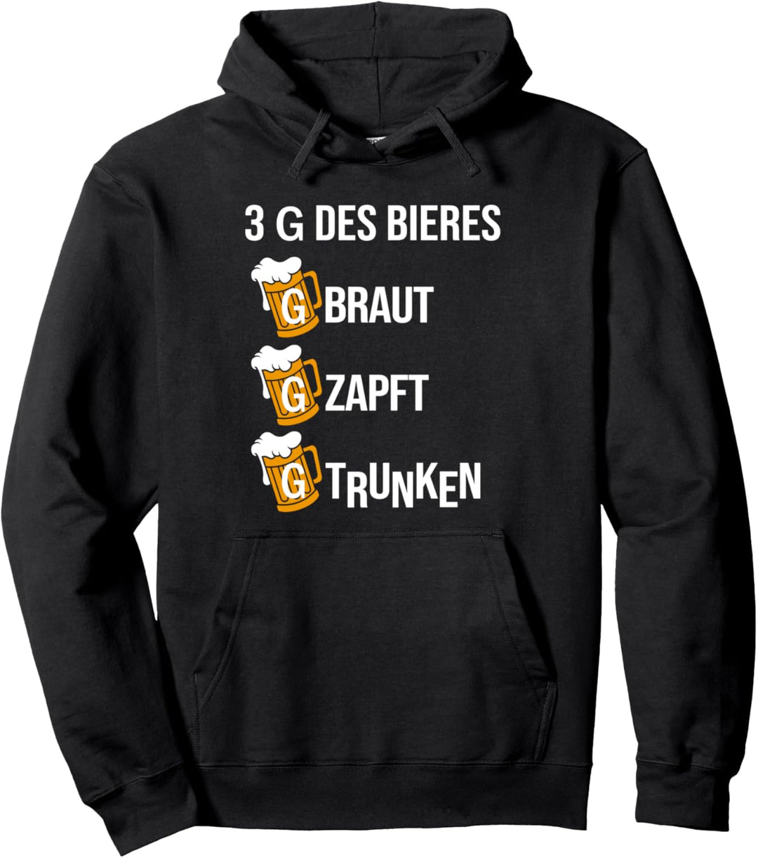 3G des Bieres - Gebraut Gezapft Getrunken Pullover Hoodie