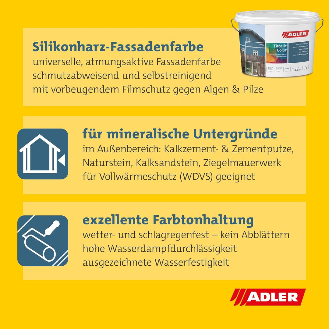 Aviva Tirosilc-Color - 3 L - Fassadenfarbe B02-6 Tuffgrau