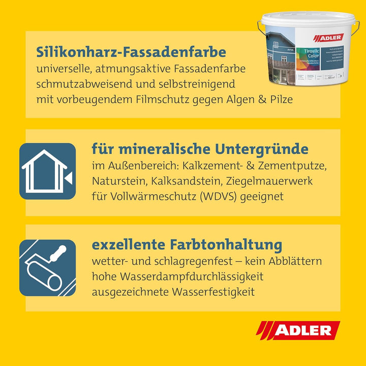Aviva Tirosilc-Color - 3 L - Fassadenfarbe B02-6 Tuffgrau