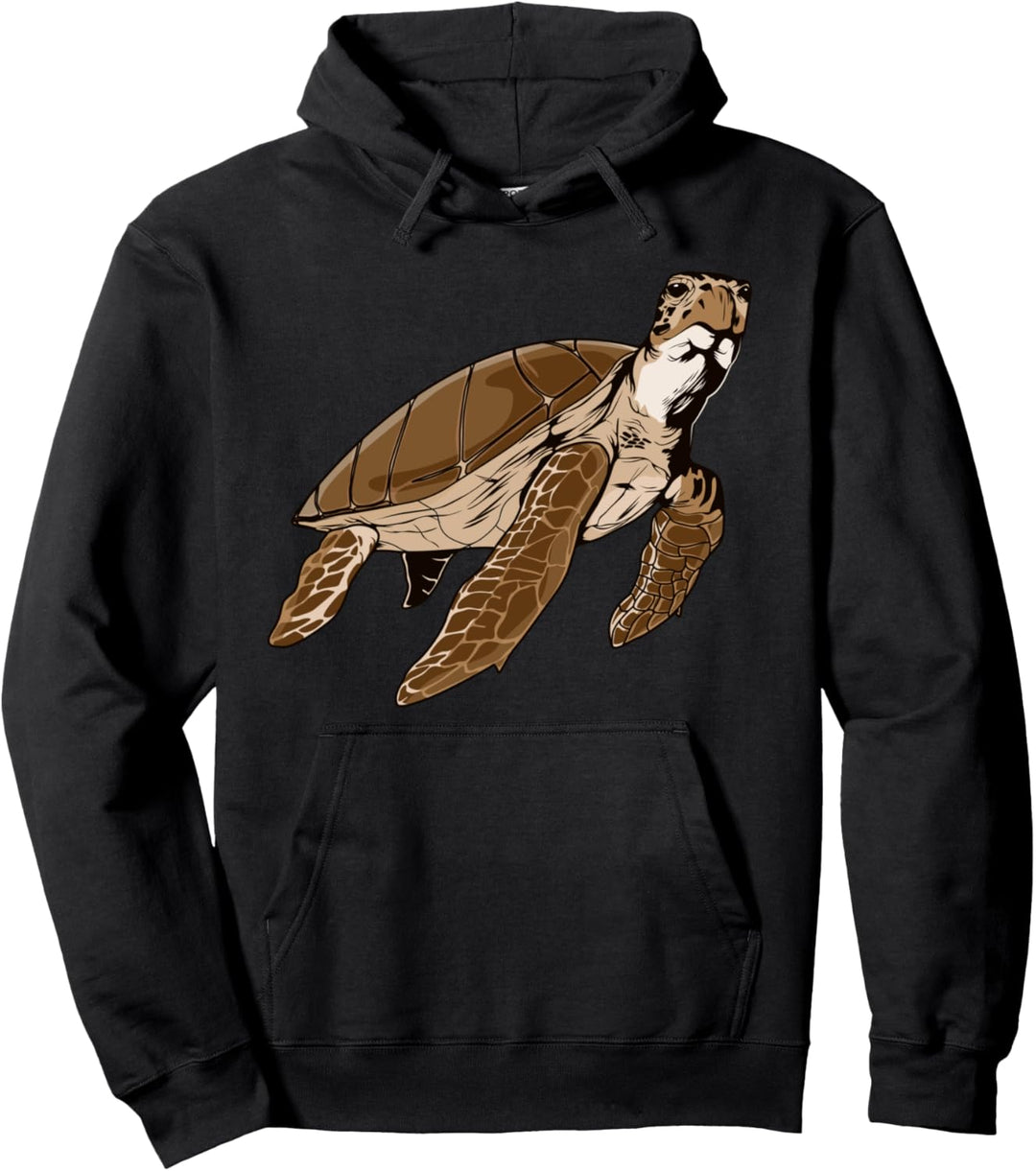 Schildkröte Bild Zeichnung Design Meeresschidkröte Pullover Hoodie