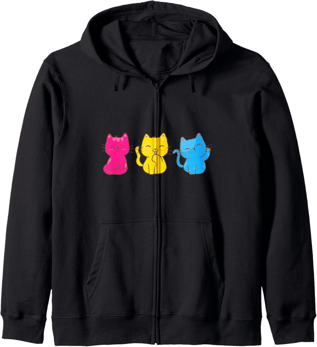 Pansexuelle Katzen LGBTQ Kapuzenjacke