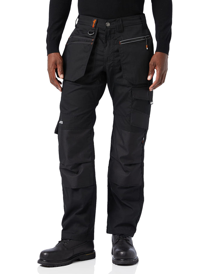 Scruffs Unisex Ripstop-Hose Arbeitshose 38 Schwarz, 38 Schwarz