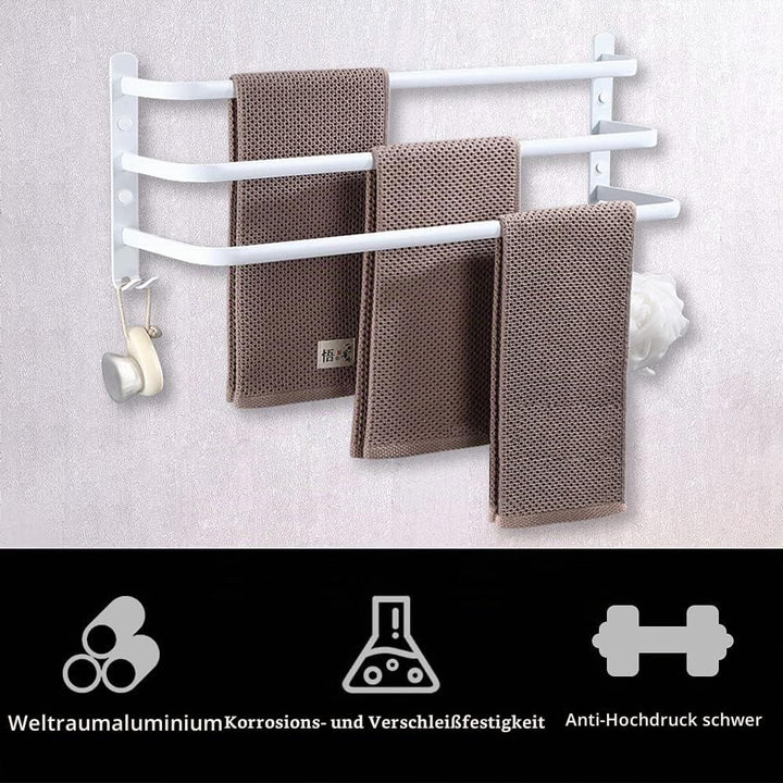 Handtuchhalter Bad 3 Tier Handtuchstange Badezimmer Aluminium Wand-handtuchhalter Handtuchhalter Wan