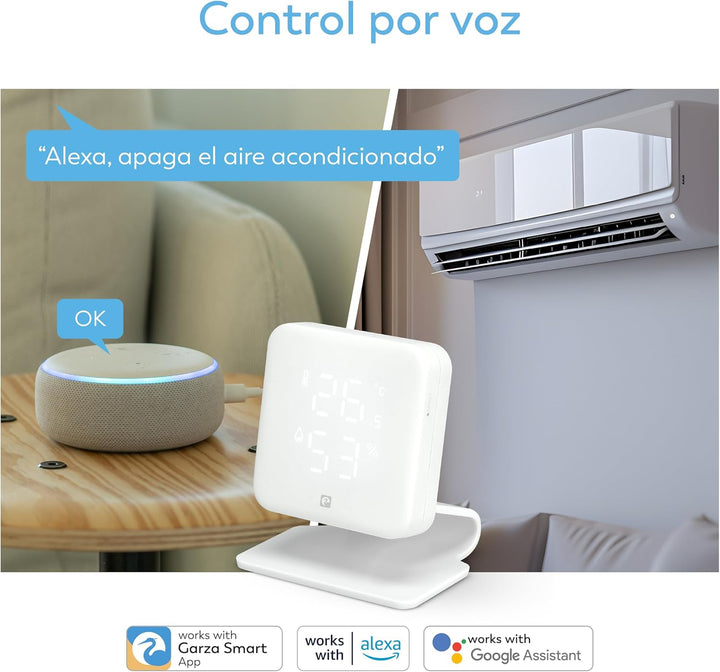 Garza - Smarthome – Smarter WLAN-Infrarot-IR-Controller (2,4 GHz) für Klimaanlagen mit Temperatur- u
