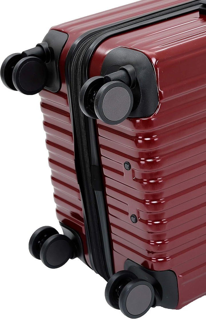 M816 TSA-Schloss Koffer Reisekoffer Trolley Kofferset Hardschale Boardcase (Weinrot, Mittler Koffer)