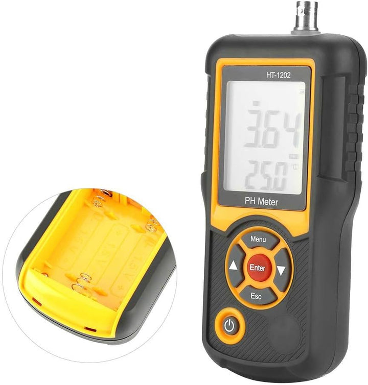 Tragbarer Wasserqualitätstester, Premium pH/mV/Temperaturprüfer, grosses LCD-Display, Wasserqualität