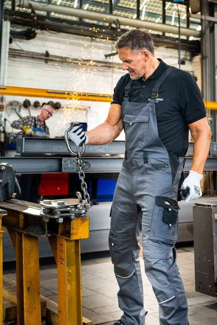 Hans Schäfer Workwear HSW Professional – Latzhose für Herren – Lange Arbeitshose mit Knietaschen – B