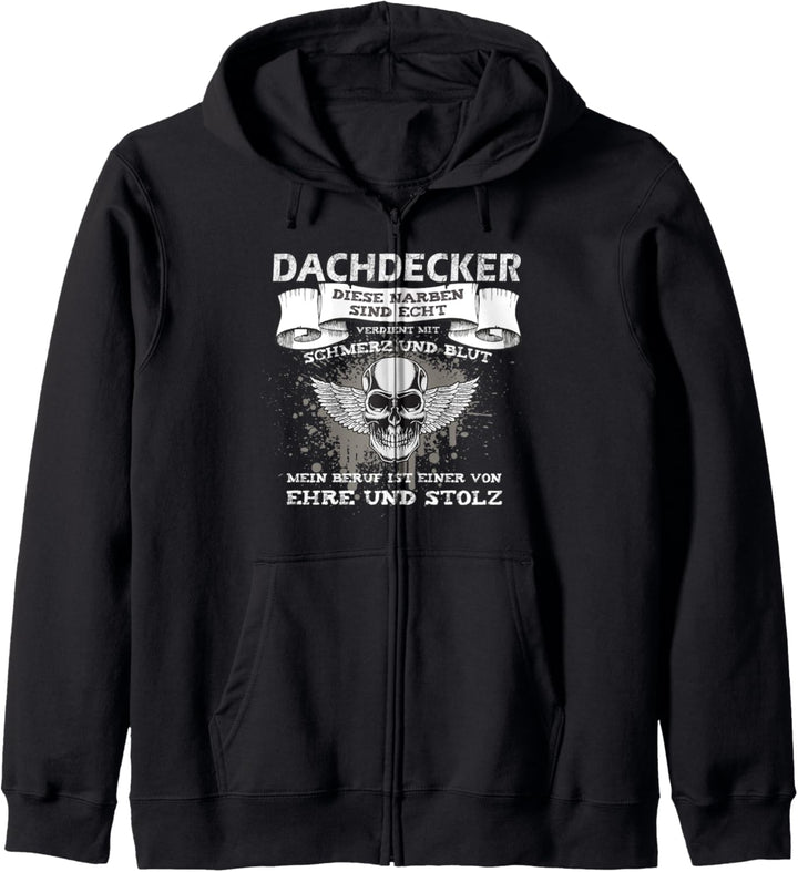 Dachdecker, Totenschädel, Dachdecker Kapuzenjacke