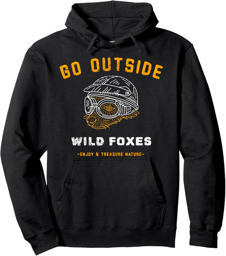 Go Outside - Wild Fox - Vintage Love Nature Pullover Hoodie