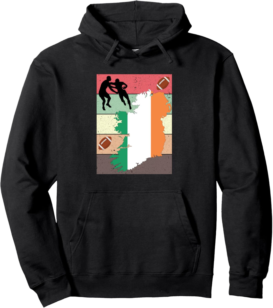 Rugby-Anhänger-Flaggen-Spieler-Rugby-Sport-Irland-Flaggen-Ka Pullover Hoodie