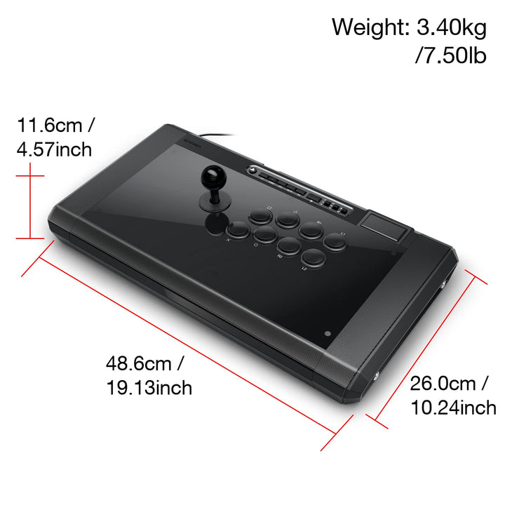 Qanba Q7 Obsidian 2 有線ジョイスティック PlayStation 5/4およびPC用
