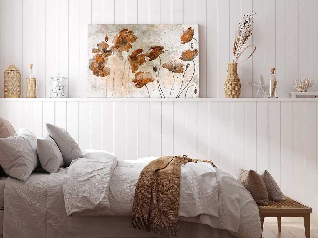 murando - Bilder Mohnblumen 120x80 cm Leinwandbild 1 tlg Kunstdruck modern Wandbilder XXL Wanddekora