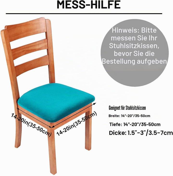 Homaxy Stuhlbezug Sitzfläche Samt Weich Sitzbezug Stuhl Stretch-sitzbezüge für Esszimmerstühle Abwas