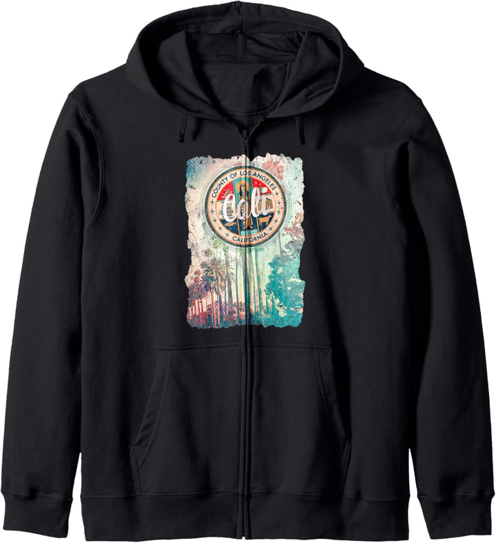 Los Angles Kalifornien City Of Los Angles Cali Grafik Retro Kapuzenjacke