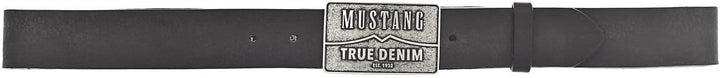 MUSTANG Herren Ledergürtel MG2170R17 40mm Gürtelbreite Schwarz Braun 80-115 W105 Black 0790, W105 Bl