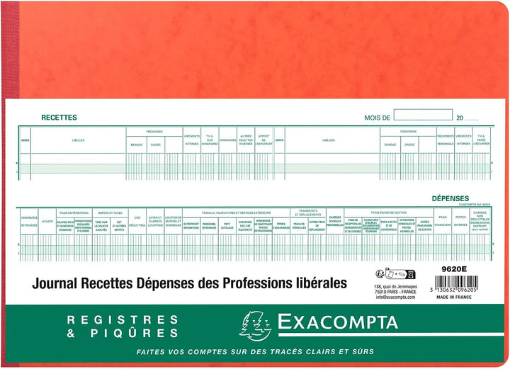 EXACOMPTA Geschäftsbuch "Recettes/Dépenses professions libé-