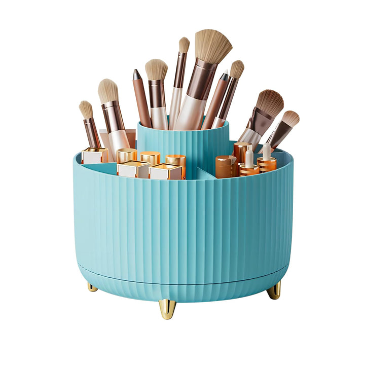 DASITON Make up Kosmetik Organizer mit 5 Fächern,360° Drehbarer Pinsel Organizer,Grosser Kapazität S