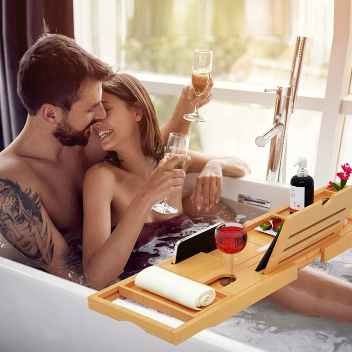 Premium Bamboo Bath Tray, Bamboo