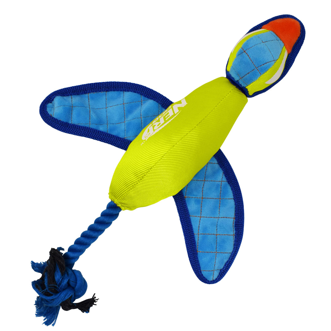 Nerf Dog Launching Duck with Crinkle Wings, 16.5 Inch Ultraplush Interactive Toy for Dogs, Green/Lig
