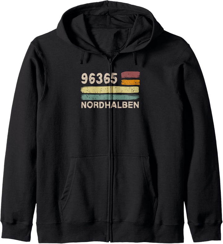 Retro 96365 Nordhalben Vintage Gemeinde PLZ Kapuzenjacke