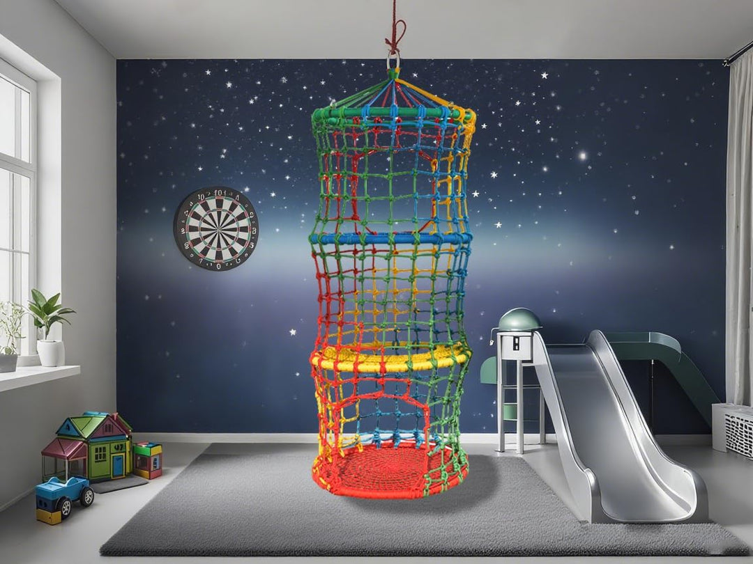 Klettergerüst für Kinder Outdoor-Klettergerüst mit Kletternetz Hängender Kletterturm für Kinder Spie