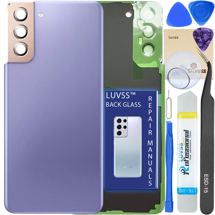Akkudeckel für Samsung Galaxy S21+ Plus Rückseite Glas Deckel Original Backcover Ersatz Reparatur Se