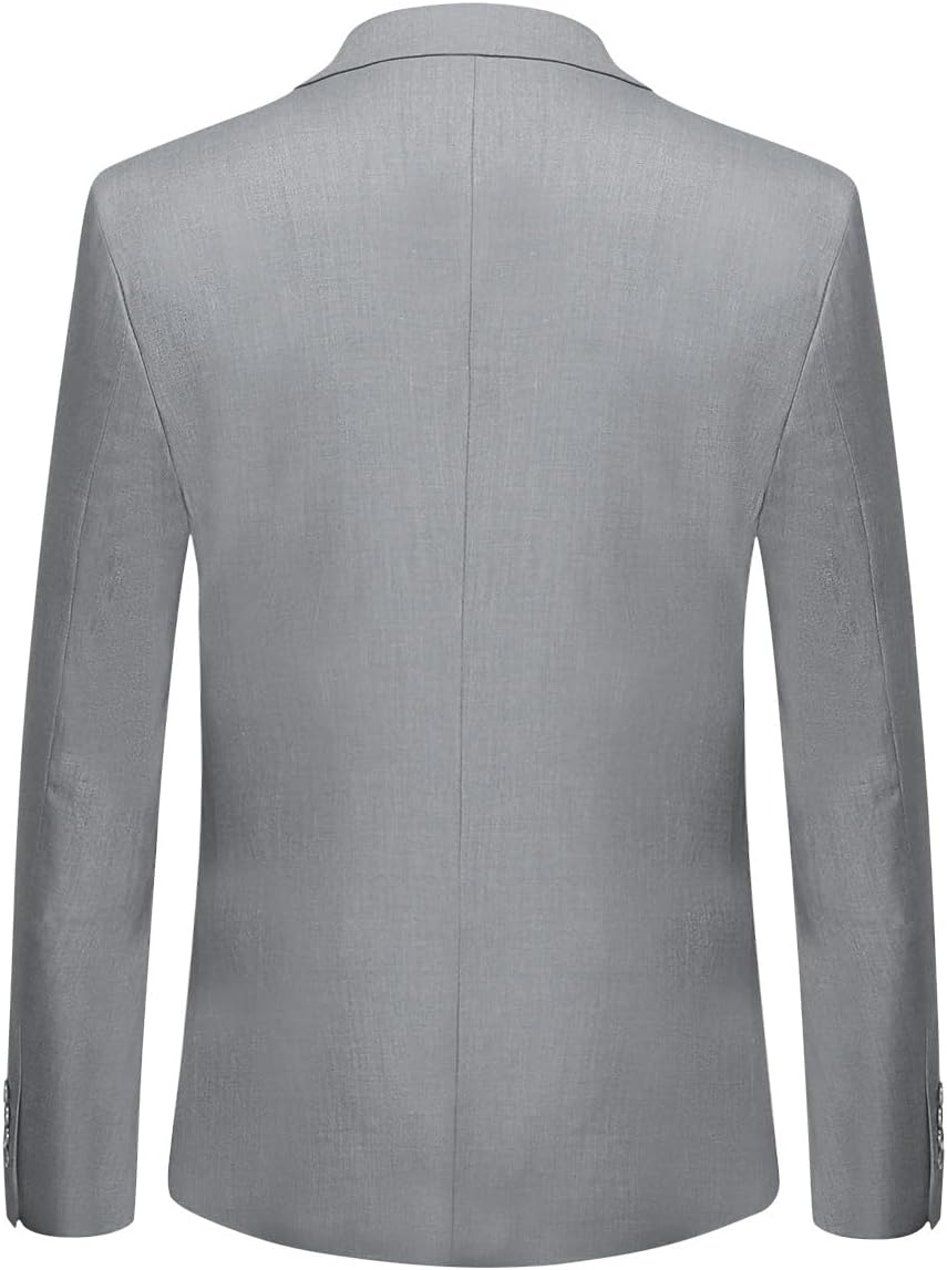 Anzug Herren Slim Fit 3 Teilig Anzüge Herrenanzug Sakko für Hochzeit Business 3XL Hellgrau, 3XL Hell