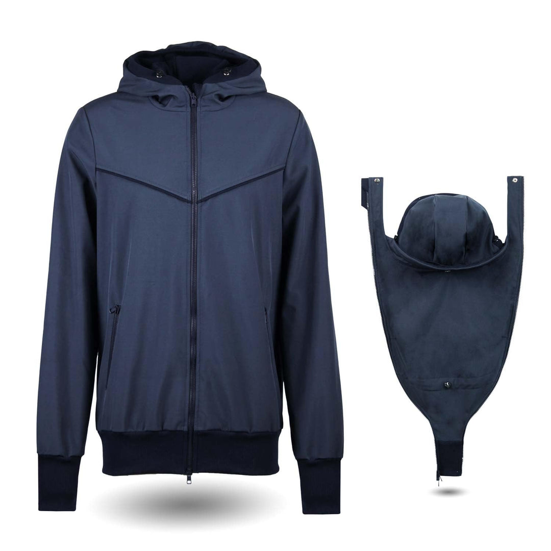 Viva la Mama - Männerjacke zum Babytragen aus Softshell - Explorer M Marineblau, M Marineblau