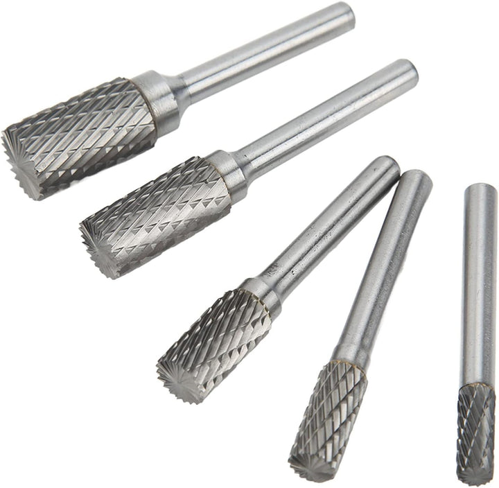 Yosoo Health Gear Doppelschnitt-Hartmetallfräser-Rotationsfeilen-Set, 6mm Schaft, für Metall- und Ho