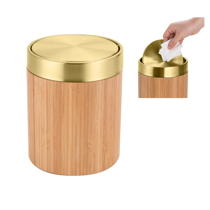 Mini Mülleimer mit deckel 1.3L, Bad Mülleimer, Abfalleimer，kosmetikeimer，Tischmülleimer，Abfalleimer