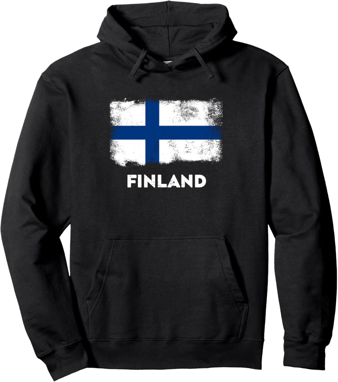 Finnland Flagge Finland Suomi White Blue Pullover Hoodie