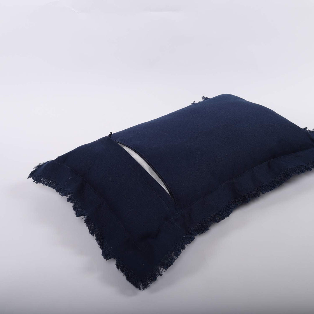 Strandgut07 Kissen mit Reissverschluss, 50 x 30 cm, Dunkelblau 50 x 30 cm Dunkelblau, 50 x 30 cm Dun