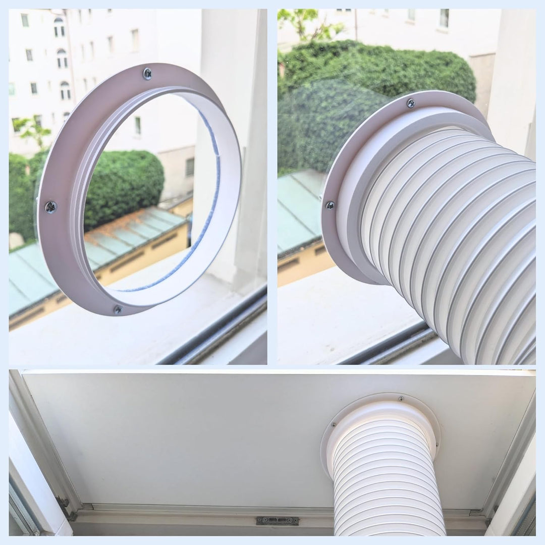 Fensterdurchführung Klimaanlage | Adapter für mobile Klimageräte mit Abluftschlauch | DIY Fensterada