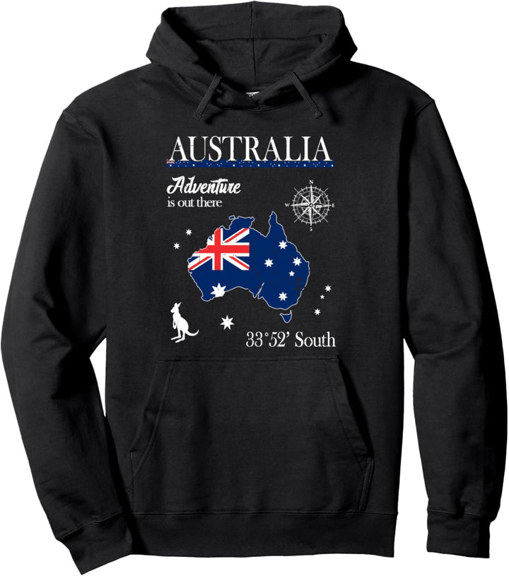 Australien – Adventure Is Out There – australische Flagge Pullover Hoodie