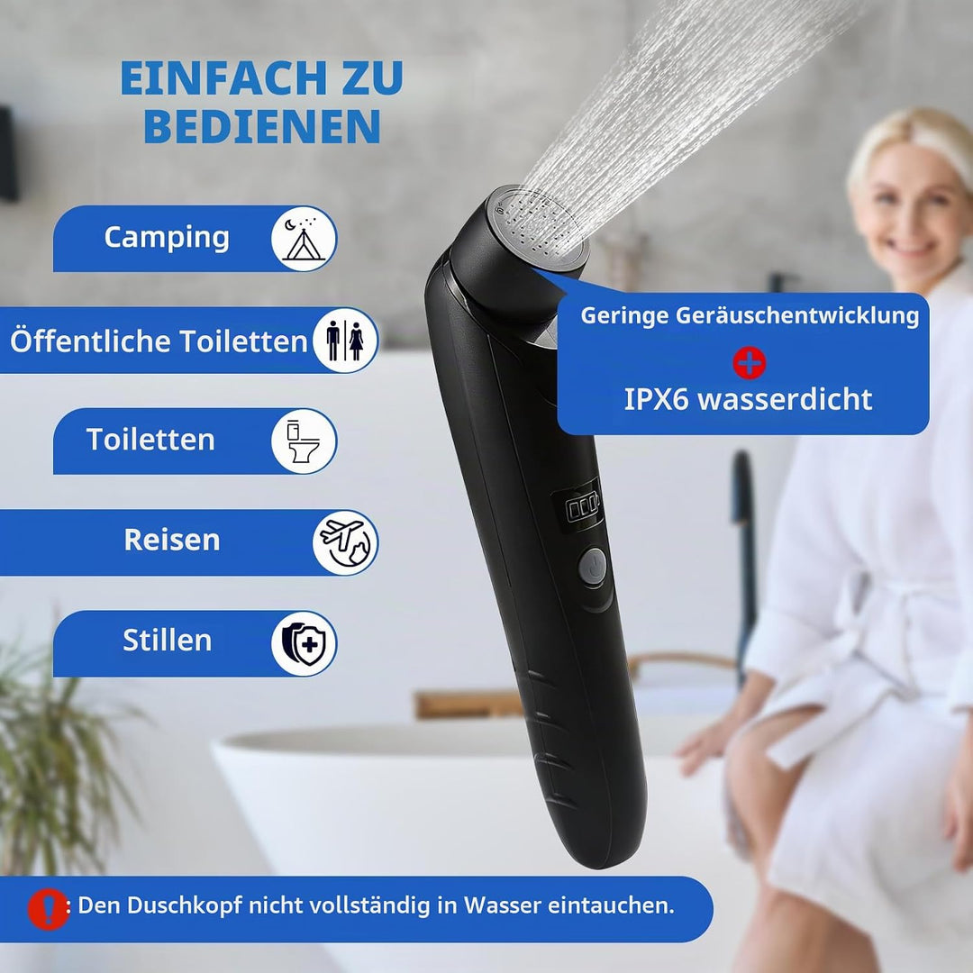 Portable Bidet, 2.5L Elektrisch Bidet, Reise Bidet Handbrause für Toilette Outdoor, Camping Flasche