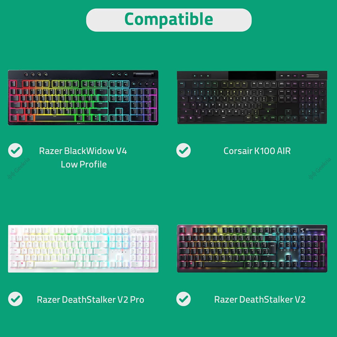 GEEKRIA Tastaturhülle, kompatibel mit Razer BlackWidow V4 Low Profile/DeathStalker V2, Corsair K100