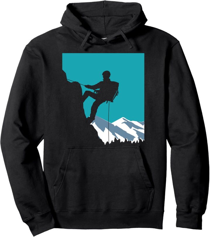 Vintage Climbing Bouldering Kletterer Fels Klettern Pullover Hoodie