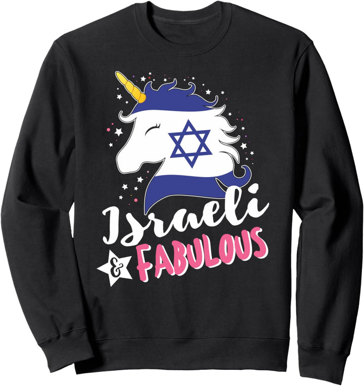Israelisches Einhorn Israelische Flagge Sweatshirt