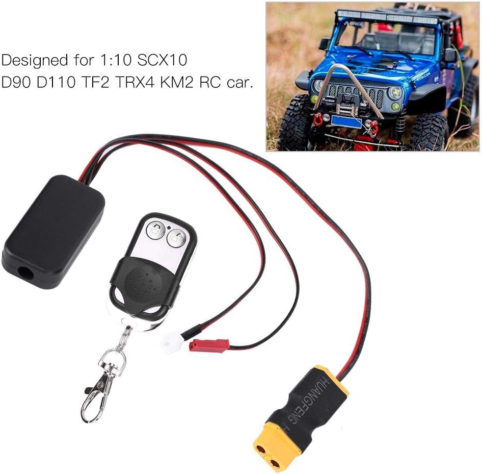 VGEBY Windensteuerung, 1/10 Rc Crawler Windensteuerung Drahtloser Fernbedienungsempfänger Für D90 Sc
