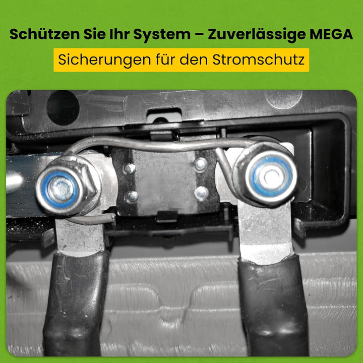 Offgridtec 60A MEGA Sicherung Set für 48V DC Systeme, Hochstrom-Streifen-Sicherungen mit Kupferansch