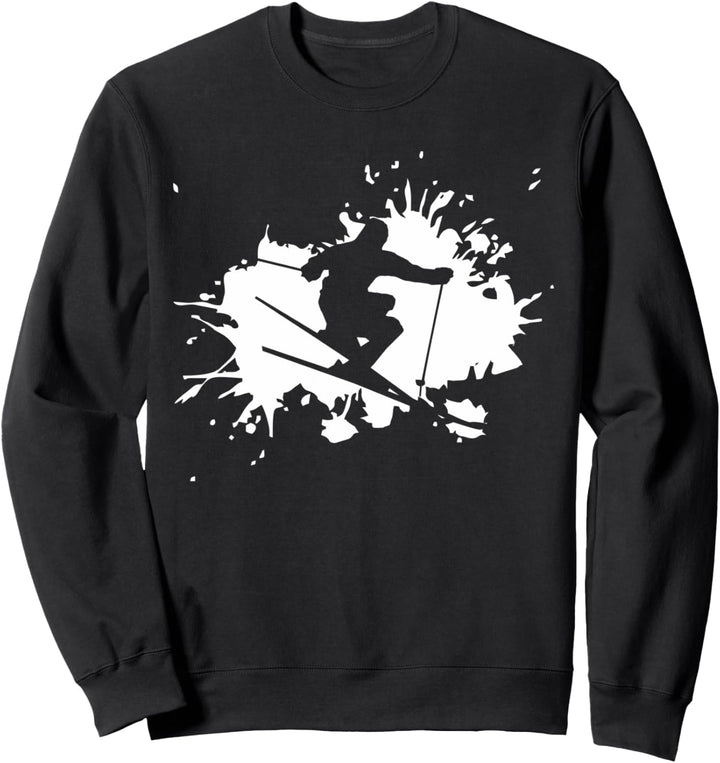 Ski fahren Winter Schnee Berge Sweatshirt