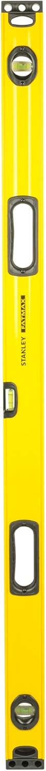 Stanley FatMax Wasserwaage II (120 cm Länge, horizontale Libelle, vertikale Libellen, Aluminiumkorpu