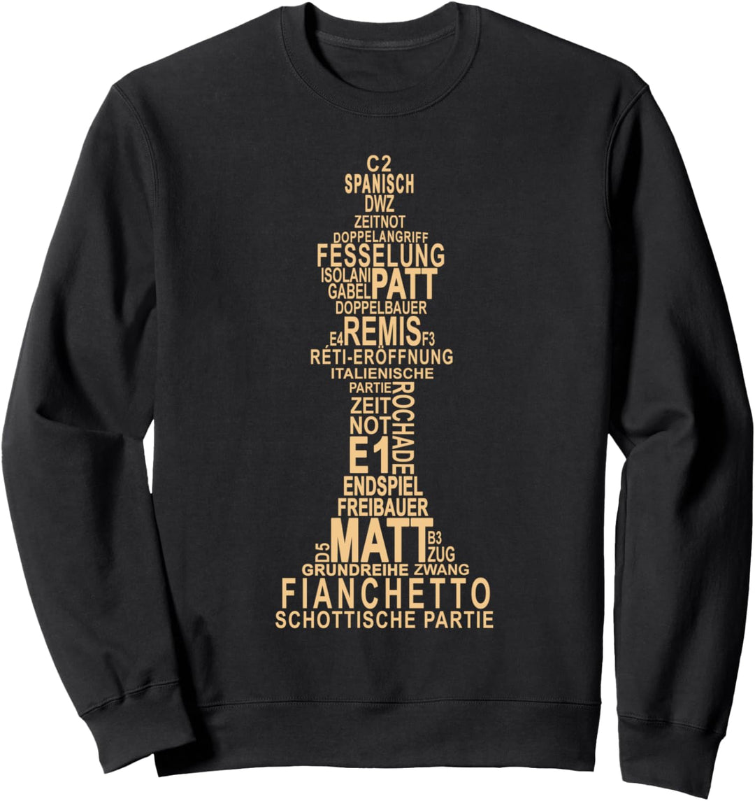 Schachspieler Schach Design König Begriffe Strategie Sweatshirt