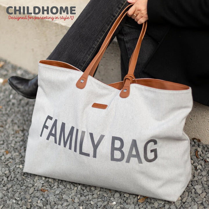 Childhome, Family Bag, Wickeltasche, Reise-/Wochenendtasche Grau, Grau