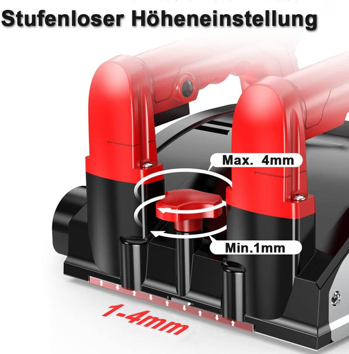 4000UPM Walzenfräse Sanierungsfräse 1600W Betonfräse Putzfräse Mauerfräse Betonschleifer Walzen Schl