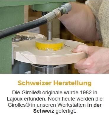 SET ORIGINAL LA GIROLLE AHORN-HOLZ KÄSEHOBEL + EDLE GLASGLOCKE MUNDEGEBLASEN - FÜR TETE DE MOINE CHO
